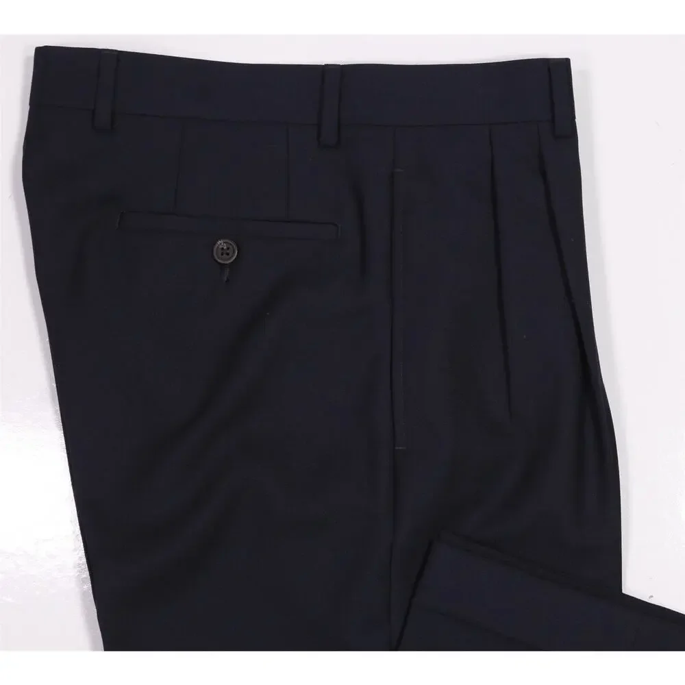 Lauren Ralph Lauren Navy Blue Pleated Dress Pants 30x30 NWT